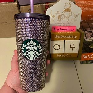 Starbucks Purple Rhinestone Cold Cup - NWT in box (flawless)